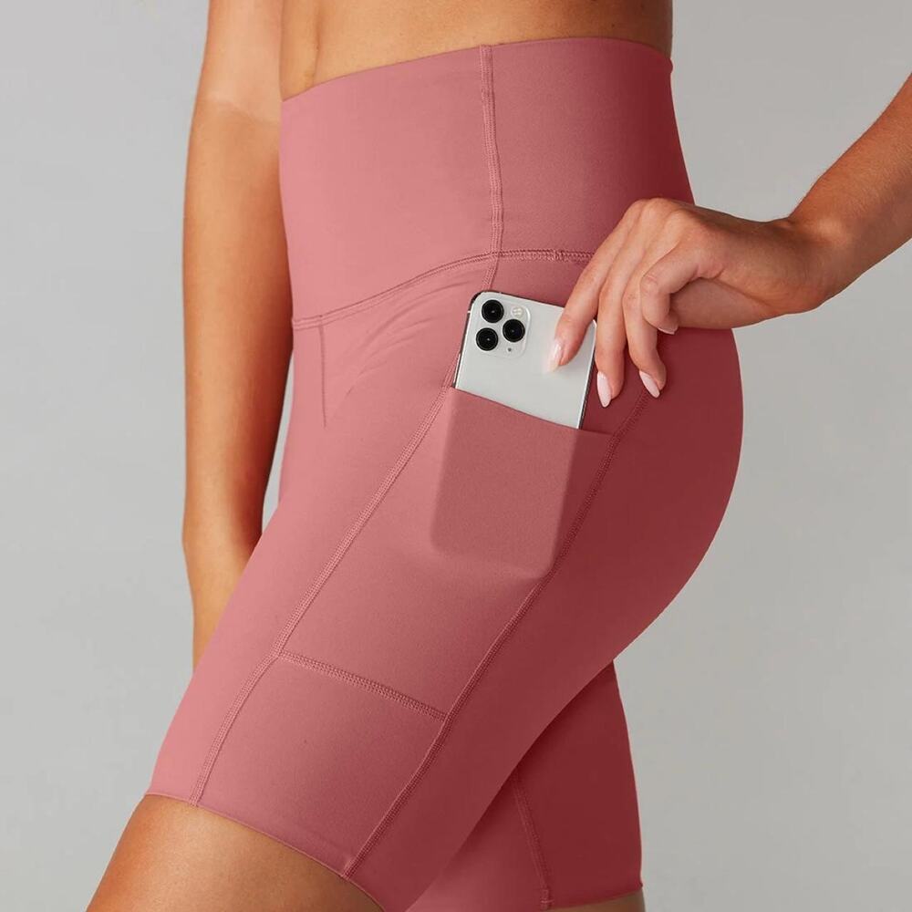 Pink ideology biker shorts with